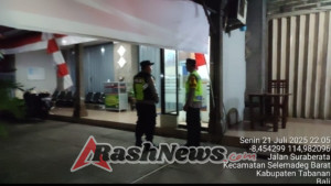 Antisipasi Kejahatan, Polsek Selemadeg Barat Gencar Laksanakan Patroli Malam