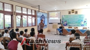Kapolsek Tabanan Berikan Sosialisasi tentang Bahaya Bullying dan Narkoba kepada Siswa SMPN 3 Tabanan