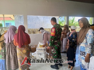 Gerakan Pangan Murah Dapat Dukungan Babinsa dan Aparat Desa Aikkangkung