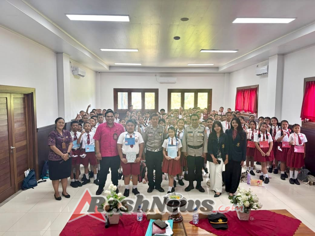 Kasat Binmas Polres Bandara Edukasi Siswa Baru SMPN 3 Kuta: Cegah Bullying Sejak Dini!