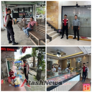 Patroli Jalan Kaki Kota Presisi, Sat Samapta Polres Tabanan Tegaskan Kehadiran Polisi di Tengah Masyarakat