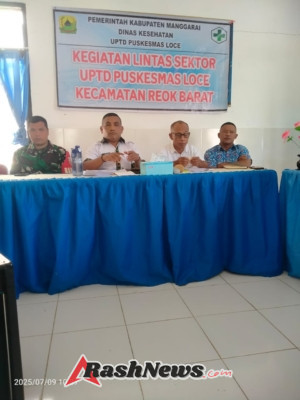 Babinsa Reok Aktif Dukung Ketahanan Sosial dan Kesehatan di Forum Lintas Sektor PKM Loce