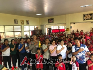 Masa Pengenalan Lingkungan Sekolah, Polsek Mengwi Berikan Penyuluhan Hukum dan Tertib Berlalulintas