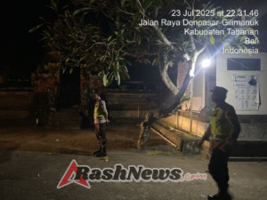 Polsek Selemadeg barat Gelar Patroli Malam Menjelang Dini Hari