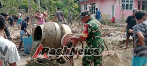 TNI AD Kodim 1602/Ende Kuatkan Kemanunggalan dengan Warga melalui Komsos dan Karya Bhakti