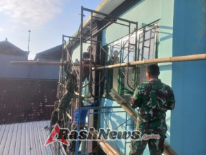 Wujud Kepedulian Satuan, Kodim 1616/Gianyar Lakukan Perbaikan dan Pengecatan Aula Makodim