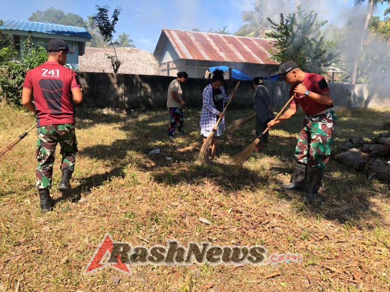 Sambut HUT Paroki, Pos Silawan Bersama Mahasiswa KKN dan Warga Gelar Karya Bakti di Gereja St. Theodurus