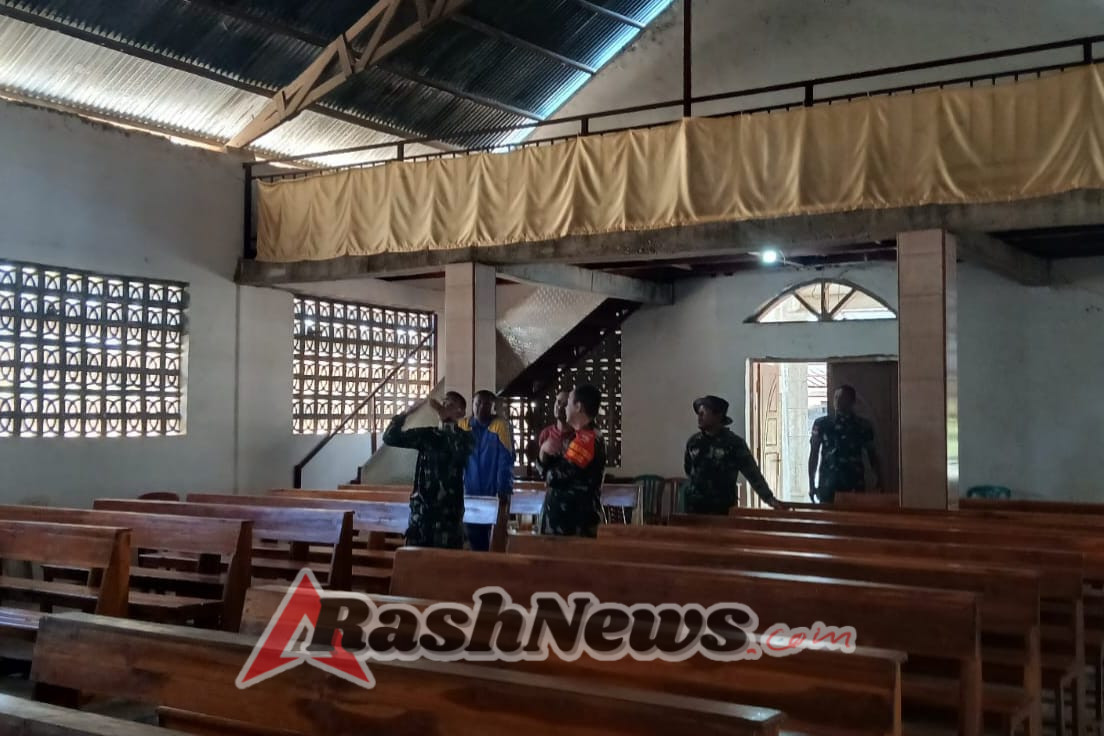 Rehab Kapela Oetfo, Bentuk Dukungan TNI Beri Kenyamanan Bagi Umat Saat Beribadah
