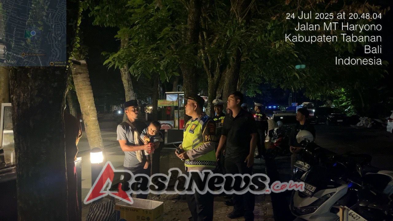Blue Light Patrol Polres Tabanan Sisir Titik Rawan Malam, Warga Dihimbau Tingkatkan Kewaspadaan