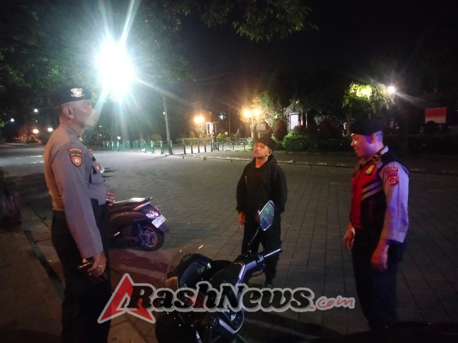 Tingkatkan Keamanan Samapta Polsek Mengwi Sampaikan Imbauan Kamtibmas