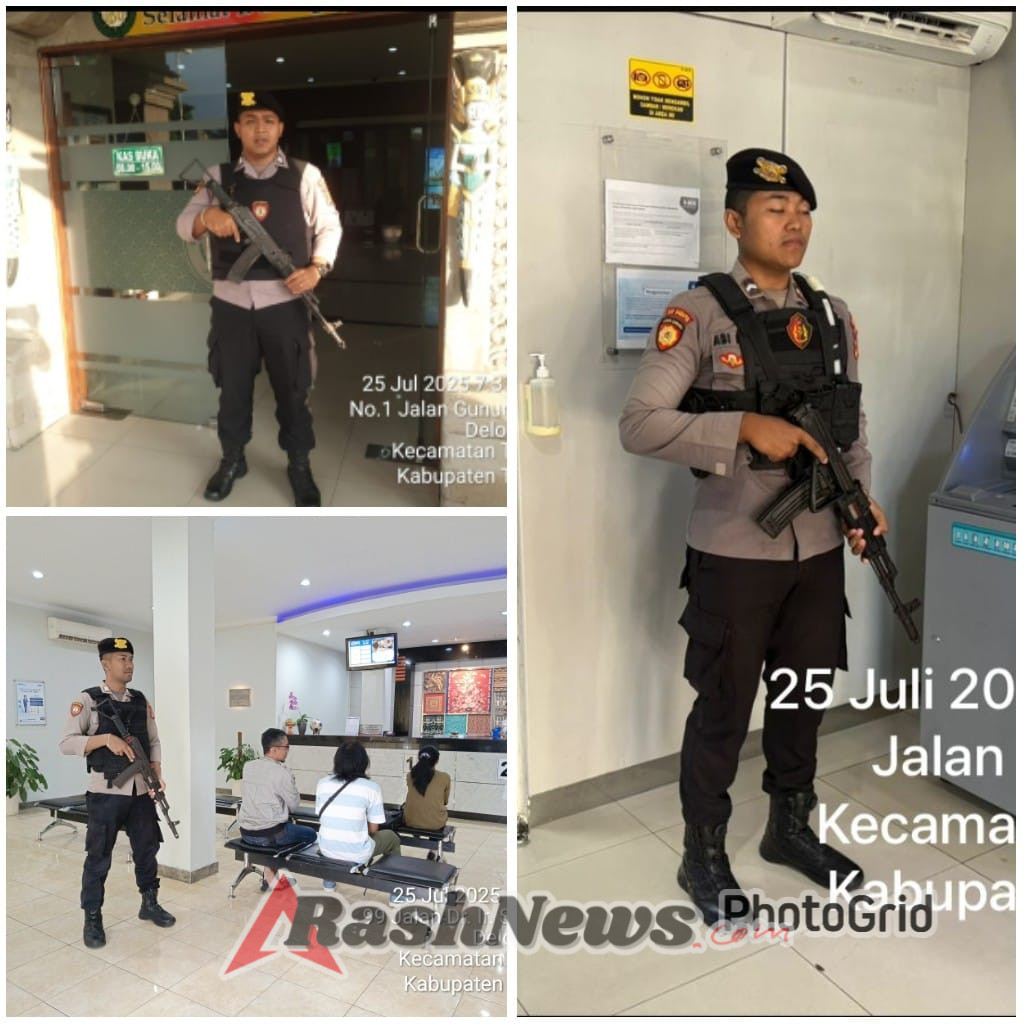 Pelayanan Prima Sat Pamobvit Polres Tabanan Amankan Obyek Vital Perbankan di Jam Kerja