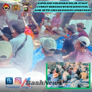 Kapolsek Padangbai gelar Jumat Curhat bersama buruh bangunan, ajak aktif jaga keamanan lingkungan