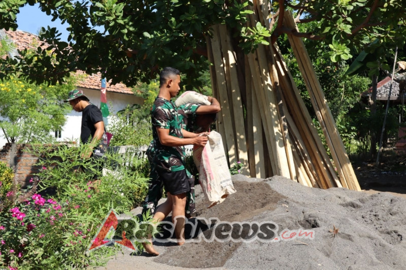 TMMD Kodim 1622/Alor Fokus Penataan Rumah Warga di Kiraman Lewat Program Tambahan