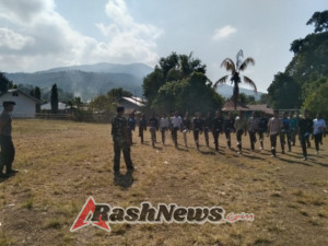 Babinsa Koramil 1624-01/Larantuka Siapkan Paskibraka SMA Negeri 1 Tanjungbunga Sambut HUT RI ke-80