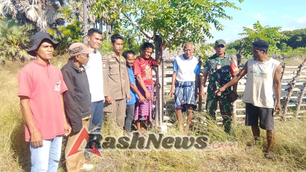 .Babinsa Koramil 05/Waingapu Hadir Dalam Pengukuran Tanah Di wilayah