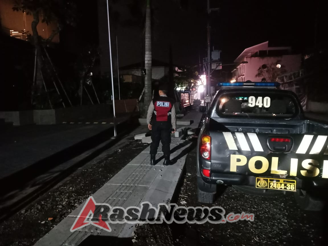 Patroli Di Jalan Bumbak UKL Polsek Kuta Utara Temui Sucurity Apertemen The Umalas Signature