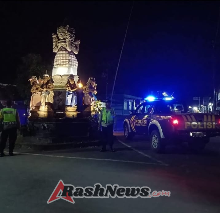 Cegah terjadinya Kriminalitas pada malam hari, Polsek Penebel laksanakan Patroli Blue Light