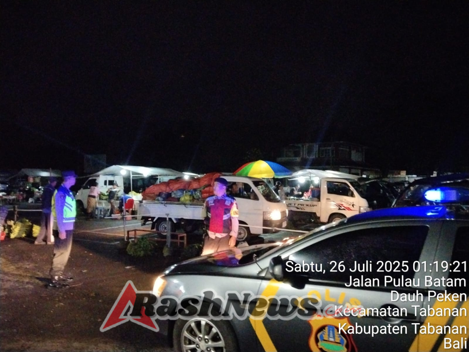 Cegah Aksi gangguan Kamtibmas malam hari Polsek Tabanan gencar laksanakan Patroli malam
