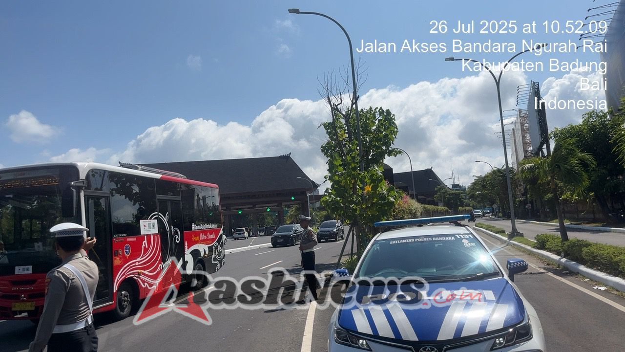 Satlantas Polres Bandara Tegaskan Komitmen Jaga Ketertiban Lalu Lintas di Kawasan Strategis Bandara Ngurah Rai