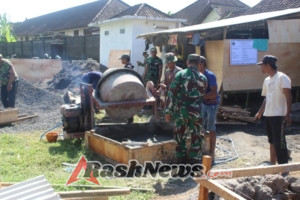 Babinsa dan Masyarakat Bersatu Bangun Desa, TMMD 125 Berjalan Lancar