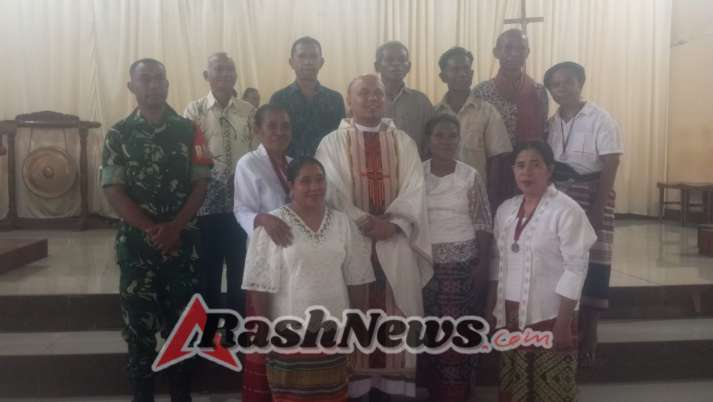 Serikat Sta. Anna Paroki Manufui Rayakan HUT ke-104 dan Lantik Pengurus Baru, Babinsa Turut Hadir