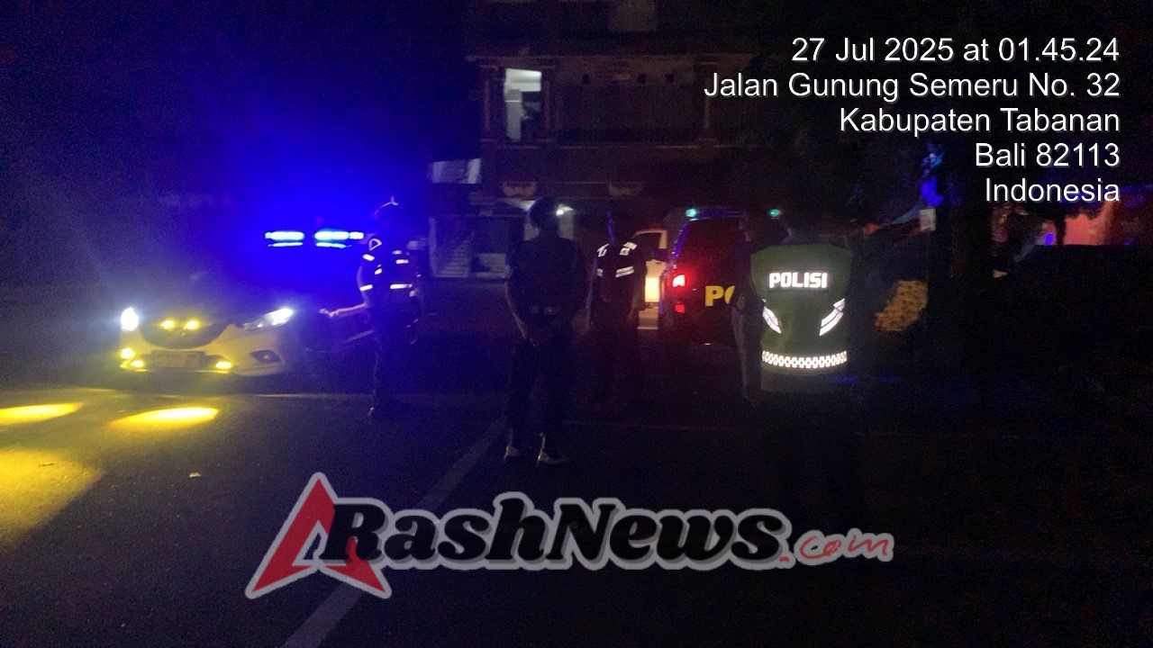 Blue Light Patrol Dini Hari, Polres Tabanan Persempit Ruang Gerak Pelaku Kejahatan 3C