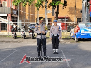 Polres Gianyar Gelar Apel Kesiapan Pengamanan Laga Persahabatan Bali United vs PSIM Yogyakarta
