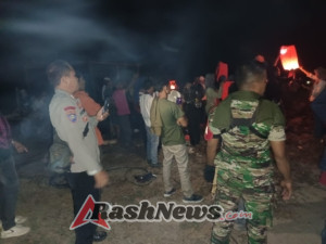 Babinsa 1614-01 Dompu dan Bhabinkamtibmas Amankan Camping Harmoni di Desa Riwo