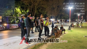Blue Light Patrol Polres Tabanan Sasar Titik Keramaian, Jaga Kondusifitas Kota di Malam Hari