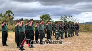 Kodim 1627/Rote Ndao Gelar Upacara Bendera Rutin Setiap Hari Senin
