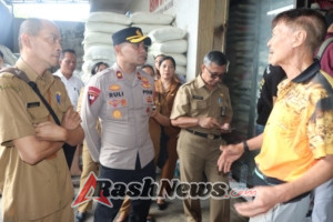 Polres Karangasem Bersama Instansi Terkait Gelar Pengecekan Beras di Pasar Amlapura