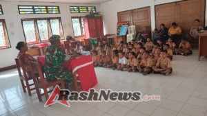 TNI AD Ende Tingkatkan Kehadiran di Sekolah lewat Kegiatan Puldata dan Komsos