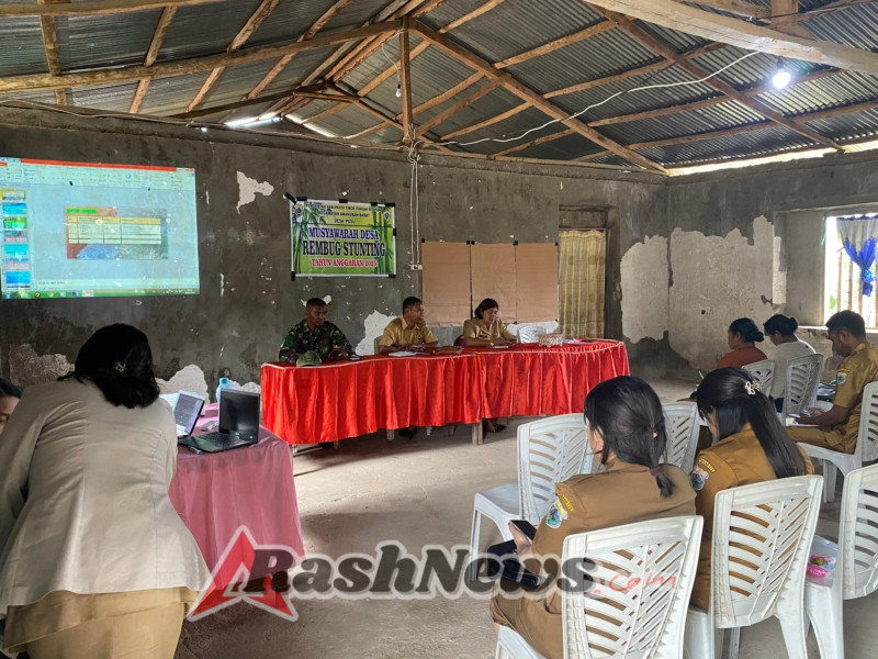 Rapat Rembuk Stunting di Desa Pusu Berjalan Aman dan Lancar dengan Kehadiran Babinsa