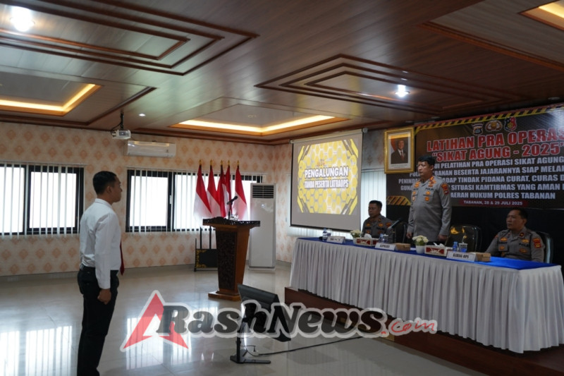 Kapolres Tabanan Buka Latpraops Sikat Agung 2025: Fokus Penindakan Curat, Curas, dan Curanmor