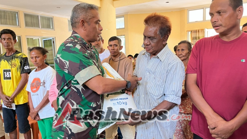 Wakili Dandim 1627/Rote Ndao,Pasiter Hadiri Launching Penyaluran Cadangan Beras Pemerintah Untuk Bantuan Pangan Tahun 2025