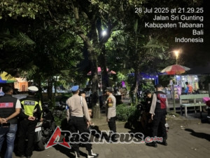 Polres Tabanan Gelar Blue Light Patrol, Sasar Titik Keramaian Malam Hari untuk Jaga Kamtibmas