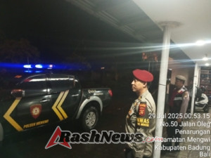 Cegah Kejahatan Jalanan Polsek Mengwi Lakukan Patroli Jalur Utama