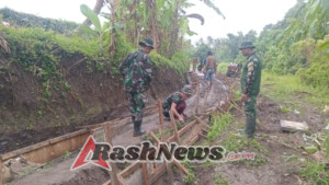 Di Lapangan Bersama Warga, Dansatgas TMMD Letkol Rizal Pastikan Proyek Jalan Tani Tepat Sasaran