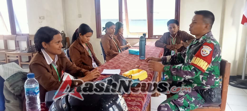 Babinsa Bahas Rencana Kegiatan Mahasiswa KKN Mendatang
