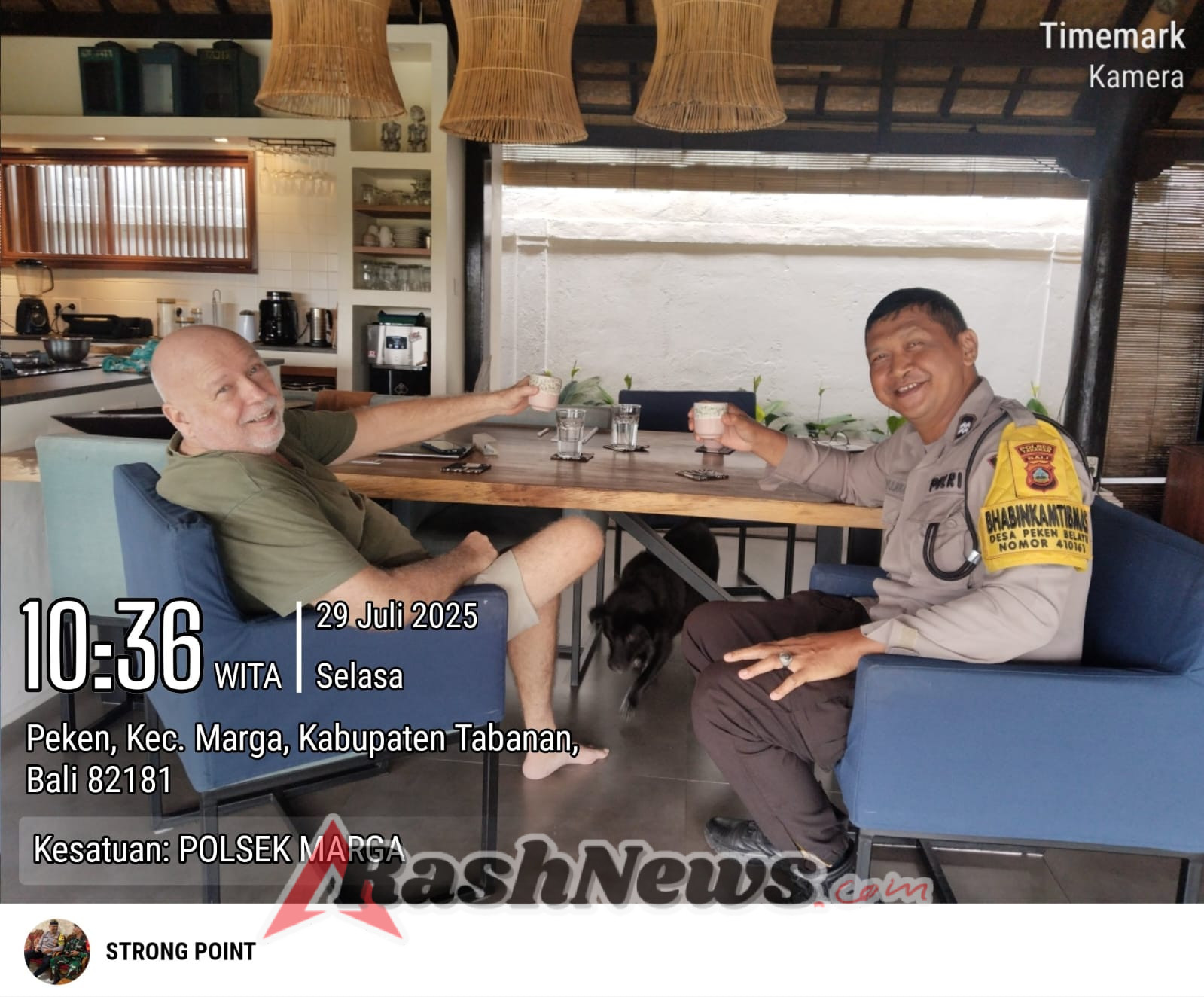 Bhabinkamtibmas Desa Peken Belayu Sambangi Pemilik Villa Rumah Tenang