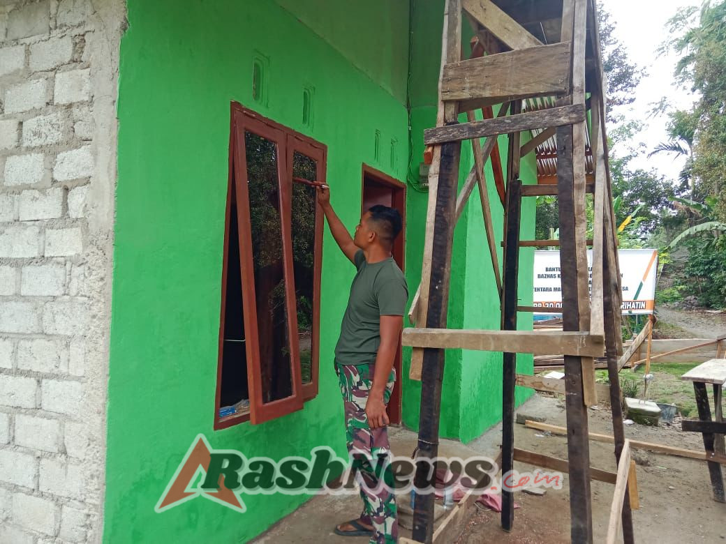 Pengecatan RTLH, Satgas TMMD Pastikan Hasil Lebih Rapi