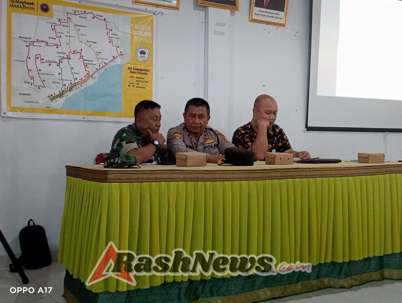 Maybank Marathon 2025: Danramil Gianyar Dorong Sinergitas Babinsa, Bhabinkamtibmas, dan Pecalang