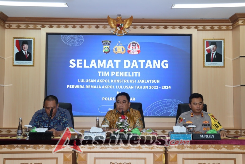 Polres Gianyar Terima Tim Penelitian Lulusan Akpol Kontruksi Jarlatsuh Paja 2022-2024
