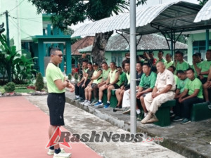 Jam Komandan, Dandim Klungkung Ajak Personel Disiplin Berpola Hidup Sehat