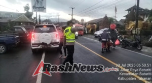 Polsek Baturiti Gelar Strong Point Pagi, Pastikan Keamanan di Titik Rawan