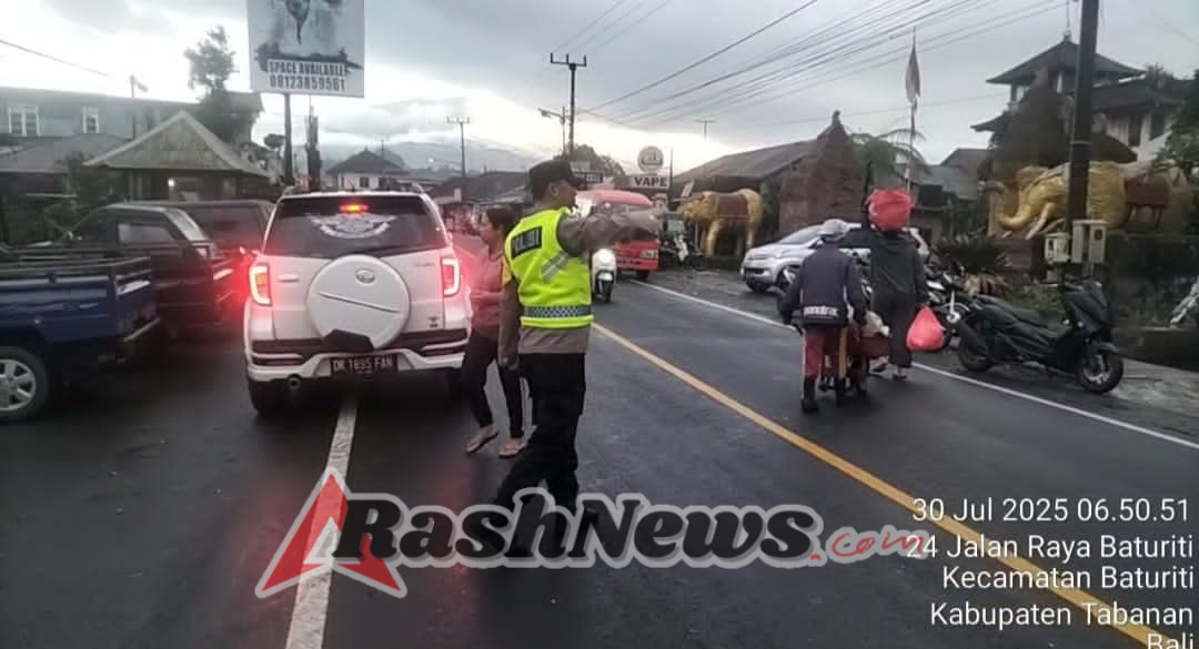 Polsek Baturiti Gelar Strong Point Pagi, Pastikan Keamanan di Titik Rawan