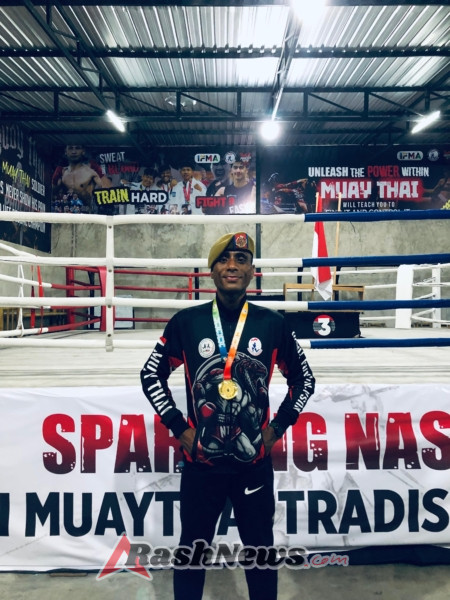 Medali Emas untuk Angkasa! Prajurit TNI AD Unggul di Ajang Muaythai Nasional