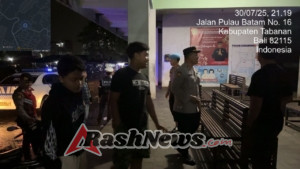 Blue Light Patrol Polres Tabanan Sambangi Titik Keramaian, Warga Dihimbau Waspada Premanisme dan Jaga Kamtibmas