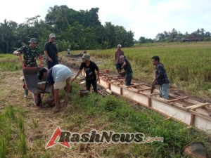 Semangat Masyarakat Jadi Motor Penggerak Pembangunan Jalan Tani TMMD 125