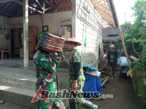 Tegas dan Humanis, Lettu Cpl I Nyoman Prajana Pimpin Langsung RTLH TMMD Batuan